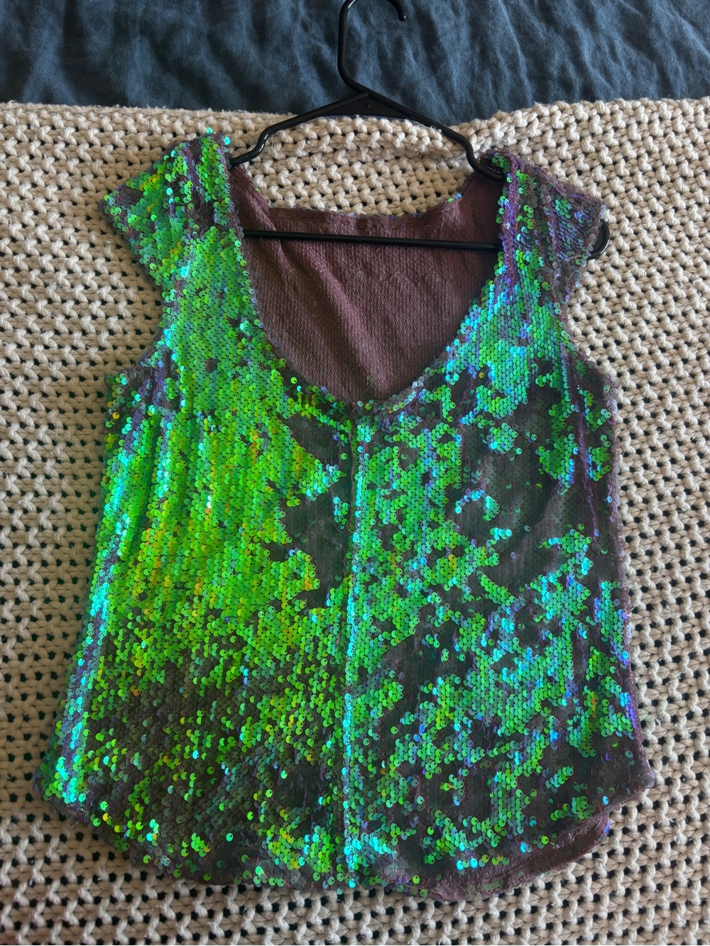 Iridescent Sequin Top - Women, free people size large - Picture 4 of 4